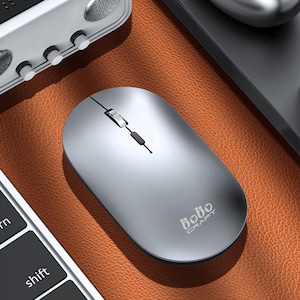 Benutzerdefinierte PC-Computermaus, Dual-Modus 2.4G USB Drahtlose Bluetooth-Maus, personalisiertes Gravurlogo, Namentext, Geschenk zum Valentinstag