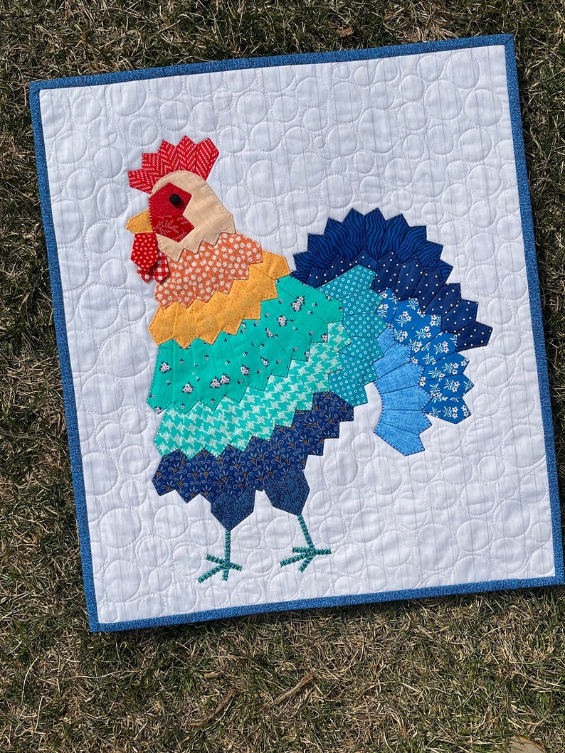 Rooster Mini Dresden Wall Hanging PDF Pattern image 2