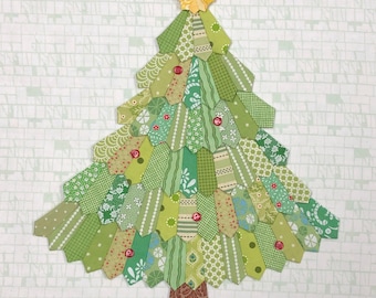 Holiday Tree Mini Dresden Wall Hanging PDF Pattern 