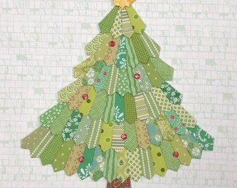 Holiday Tree Mini Dresden Wall Hanging PDF Pattern 