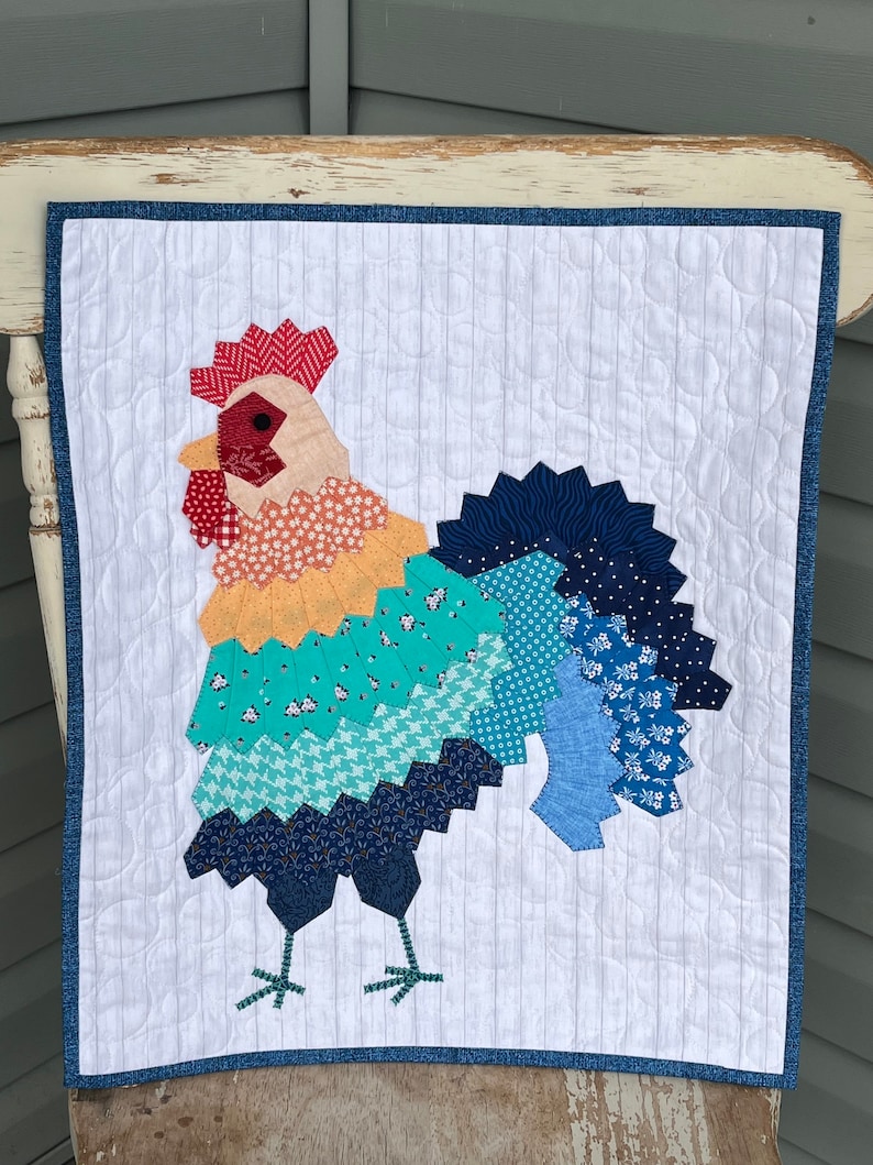 Rooster Mini Dresden Wall Hanging PDF Pattern image 3