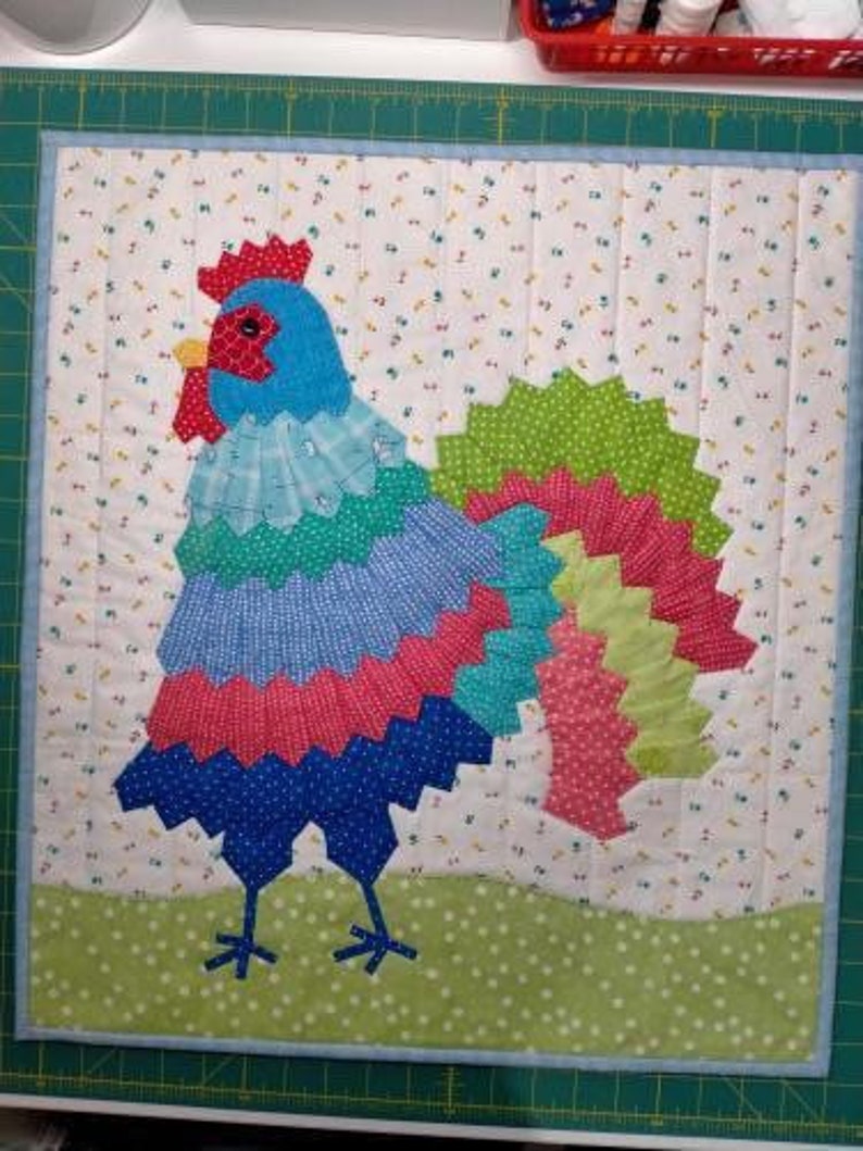 Rooster Mini Dresden Wall Hanging PDF Pattern image 5