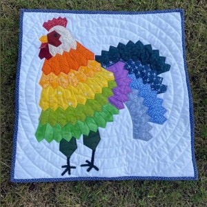Rooster Mini Dresden Wall Hanging PDF Pattern image 6