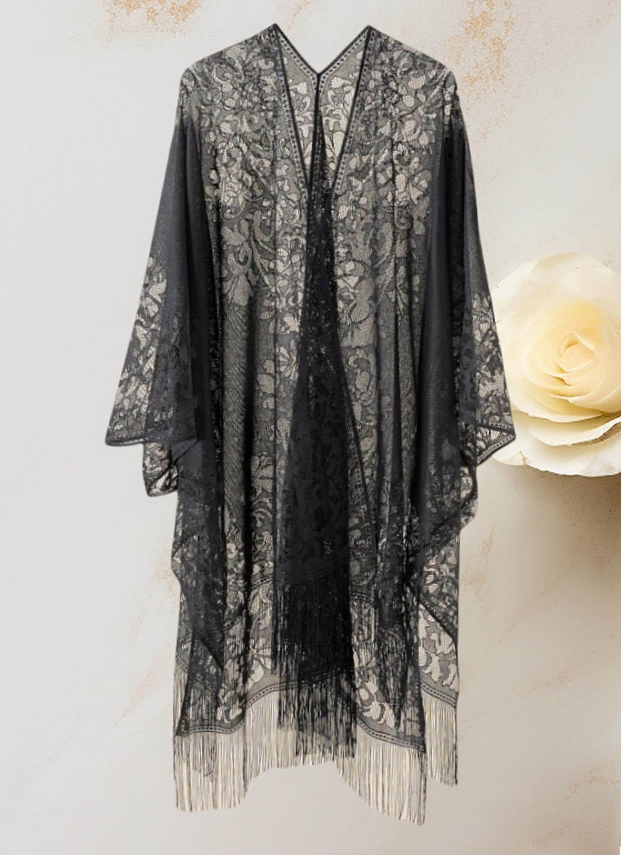 Black Lace Dress Cover Up - Etsy