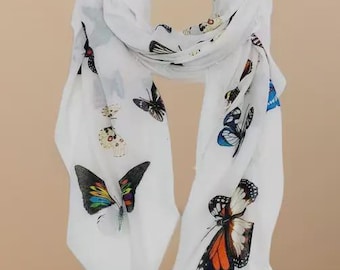 4 Colors--LuckySheBoutique Signature Multicolor Butterfly Scarf