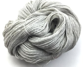 Fingering weight yarn, Upstream Delight - baby alpaca, silk, cashmere, Stone