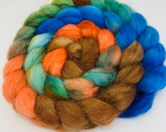 Spinning Fiber - Baby Alpaca Combed Top / Roving 4 oz - Autumn Gorge
