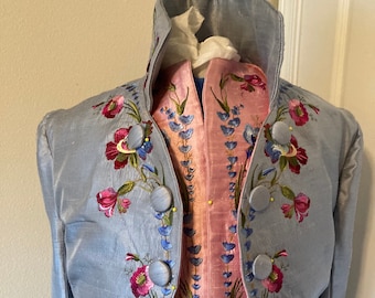 Men's 18th Century, 1780s French Court Ensemble -  Made To Order SIZES 34 to 56