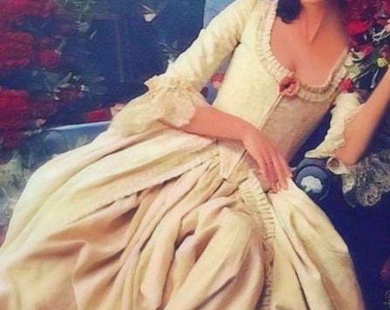 Women's PLUS SIZE Claire Fraser Season 4, Outlander, 18th Century Dress - Custom, Made To Order