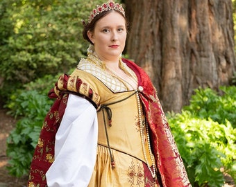 Women's Renaissance Dress, Tudor, Elizabethan, Costume , Bridal Gown, (Made To Order) FABRICS NOT INCLUDED