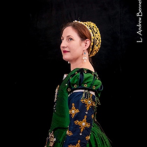 Women&#39;s Renaissance Dress, Tudor, Elizabethan, Costume, Bridal Gown (Made To Order) - - LAY AWAY AVAILABLE