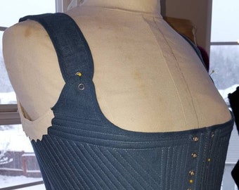 Women's 18th Century Stays, FULLY BONED - Custom Made in USA = No Risky Overseas Purchase.