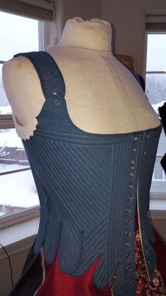 Women's 18th Century Stays, FULLY BONED - Custom Made in USA = No Risky Overseas Purchase.