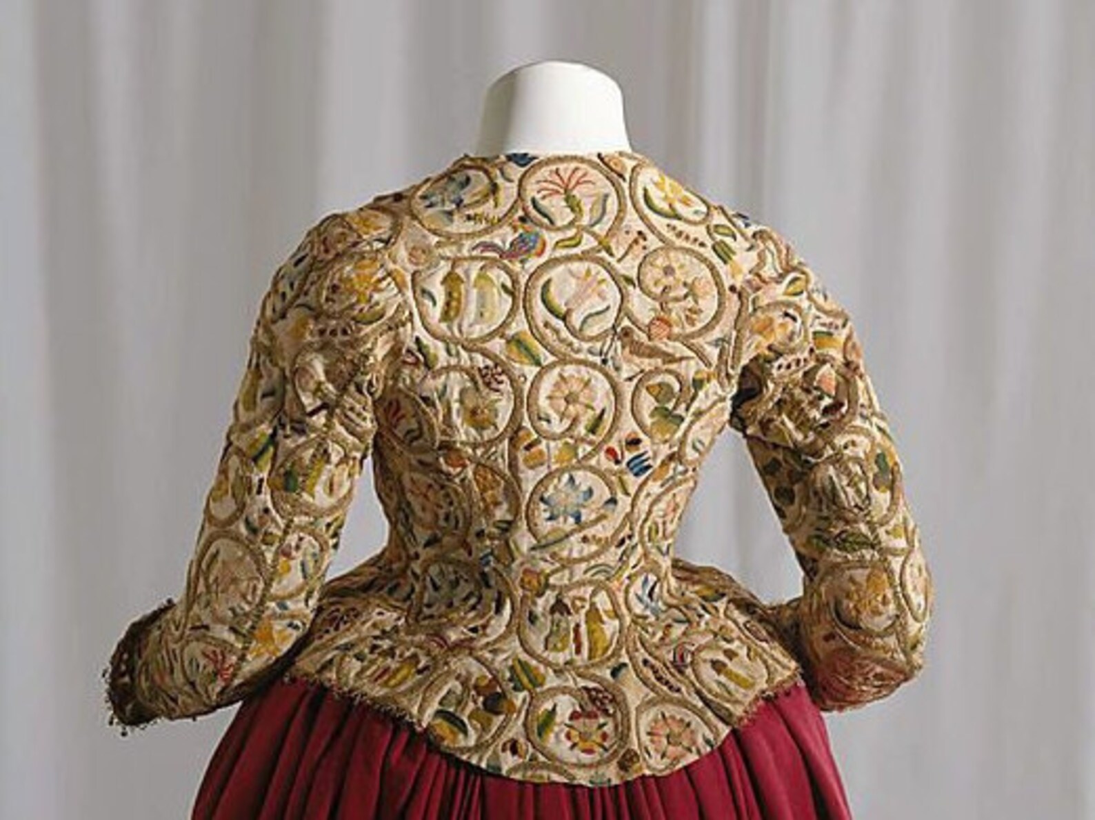 Women's Elizabethan Gold Embroidered Waistcoat Jacket Etsy