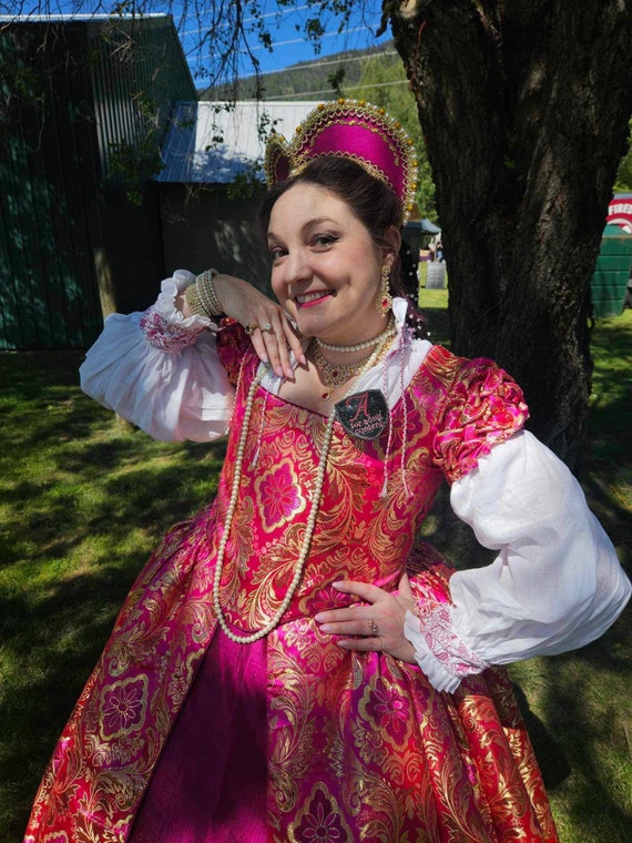 BASIC Elizabethan Costume Without Trims & Embellishment, Bridal Gown, Renaissance Dress (Made To Order)  LABOR FEES