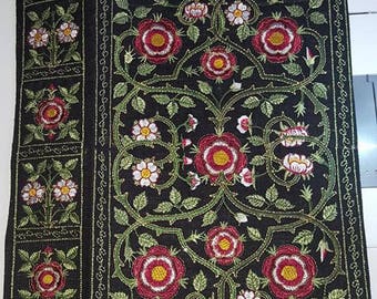 Queen Elizabeth I Book Cover - Authentic Reproduction, EMBROIDERED Tudor Bible Cover 8"x12"x2.5"