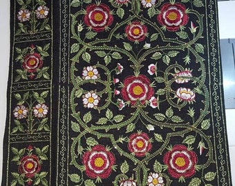 Elizabeth I Book Cover - Authentic Reproduction, EMBROIDERED Tudor Bible Cover 8"x12"x2.5"