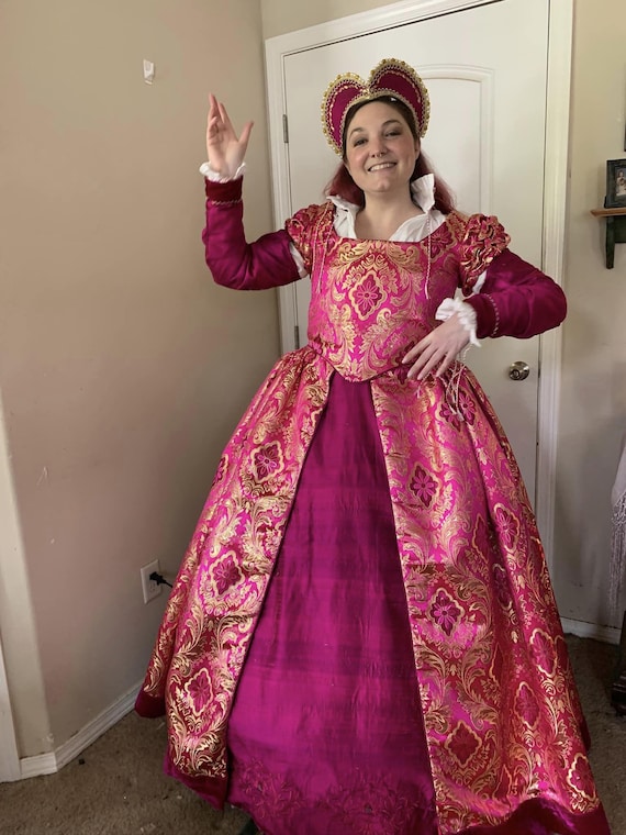 BASIC Elizabethan Costume Without Trims & Embellishment, Bridal Gown, Renaissance Dress (Made To Order)  LABOR FEES