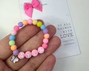 Custom name toddler bracelet, Personalized bracelet for kids, Jewellery for kids, baby shower gift, Baptism Gift