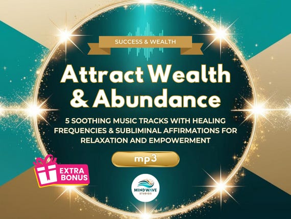 Attract Wealth & Abundance Effortlessly: 5 Music Tracks with Healing Frequencies and Subliminal Affirmations for Empowerment + BONUS!