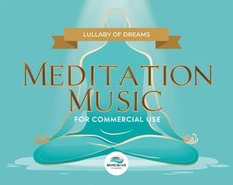 Traccia musicale royalty-free per rilassamento e meditazione "Lullaby of Dreams" con suoni della natura per yoga, guarigione, sollievo dallo stress e sonno