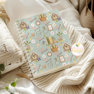 Cottagecore Reading Tracker Journal, Book Review, Book Journal, Reading Journal, Book Lover, Book Club, Physical Journal, Gift, Spring, Farm