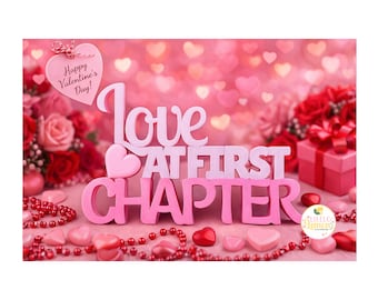 3D Printed 'Love At First Chapter' Book Lover Decor