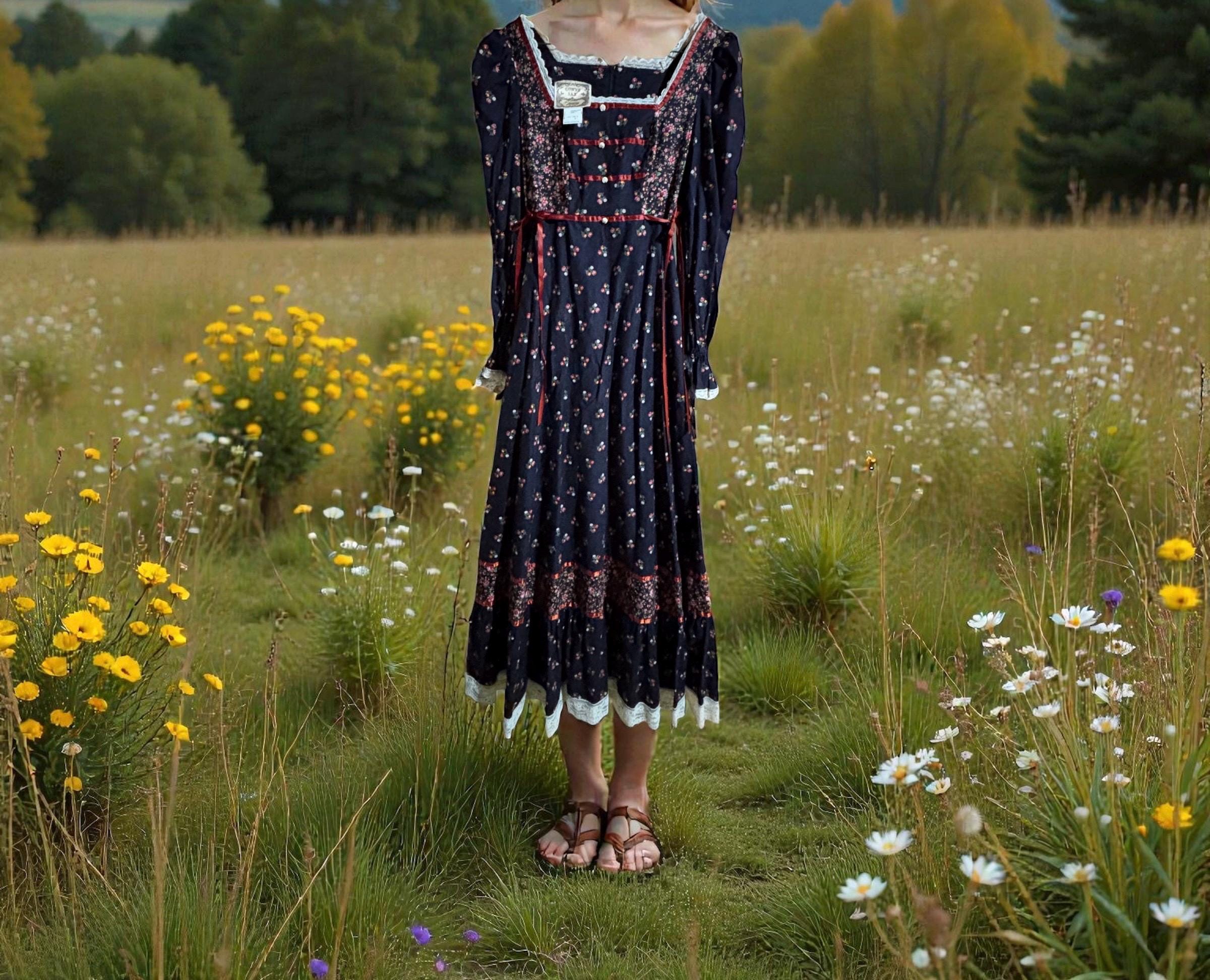 Gunne Sax Blue - Etsy 70s vintage gunne sax デニム×キルト スカート