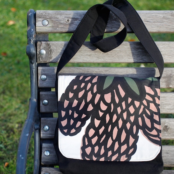 Messenger bag with Marimekko fabric