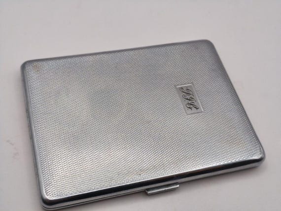 Vintage Cigarette Case – Engine Turned – Initials… - image 2