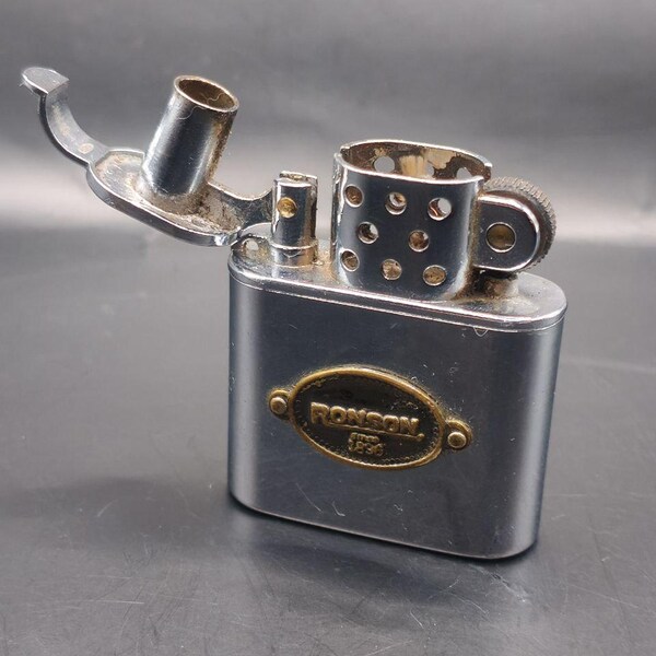 Vintage Ronson Wick Lighter – Silver Tone – Mid-Century – Made in USA