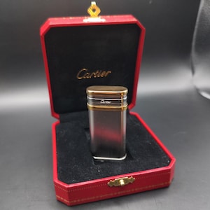 Rare Cartier Two-Tone Butane Lighter – Swiss Made – Modern Era – Box & Manual – Fully Working