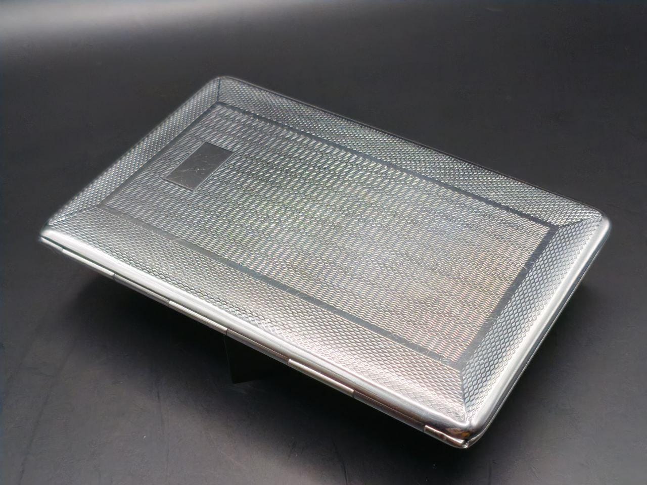 Vintage Har-bro Cigarette Case – Silver-tone Guilloché Pattern – Made in  England (1950s–1960s)