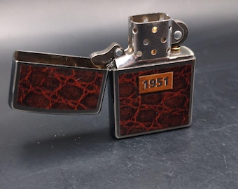 Zippo-aansteker – aangepast ontwerp '1951' – roestvrij staal – gemaakt in de VS – productie mei 2015