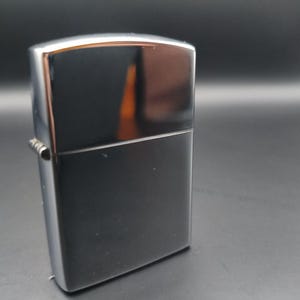 Vintage Kingsway Wick Lighter: Polished Chrome, Spare Flint - Functional