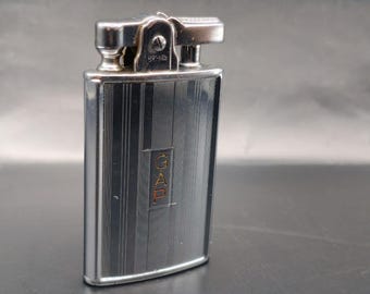 Encendedor Ronson vintage – Diseño delgado y alargado / Grabado “GAP” / Funciona perfectamente - Hecho en EE. UU.