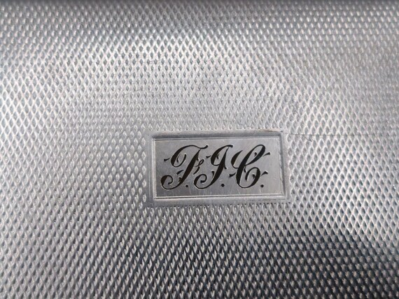 Vintage Cigarette Case – Engine Turned – Initials… - image 3