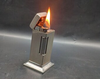 DUNHILL Rollalite Gold Plated Vintage Collectors Lighter With Box