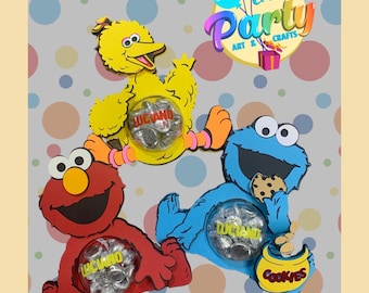 Personalized Elmo Candy Holder: Sesame Street Party Decor