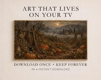 Forgotten Witch's Autumn Garden Frame TV Art, Moody Fall Landscape (Digital Download)