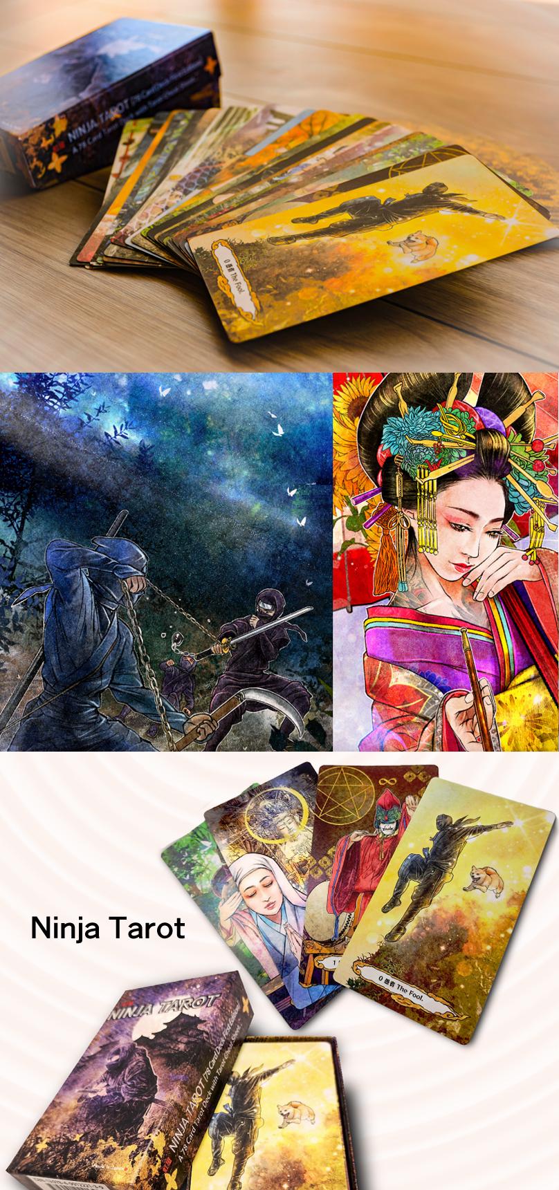 Ninja Tarot Deck by NIJIYA - 78 Card Series Inspired by Ninja and