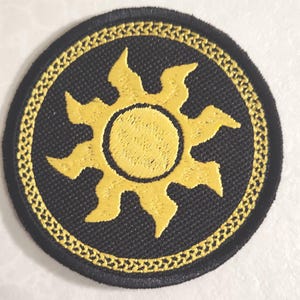 MTG White Mana Patch – Gamer Embroidered Sun Symbol