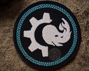 D&D Artificer Class Patch: Embroidered Iron-On Crest - Custom Colors
