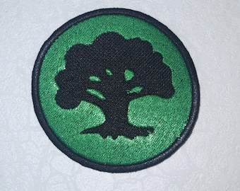 Parche bordado de maná verde: símbolo del bosque, regalo para jugadores de MTG