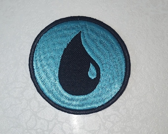 Blue Mana Embroidered Patch – Magic the Gathering Gamer Iron-On (3" Round)
