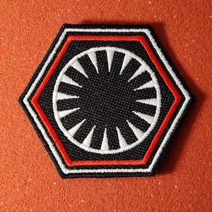 First Order Star Wars Patch: Embroidered Hexagon Emblem
