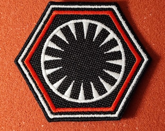 First Order Star Wars Patch: Embroidered Hexagon Emblem