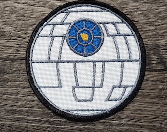 Starwars Embroidered Patch 3"| Sci-Fi Inspired Iron-On / Sew-On Badge  DeathStar Patch for Jackets, Bags & Hats