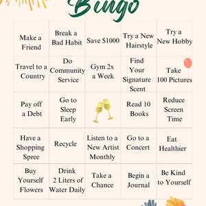 2025 Bingo Card to Help You Keep Track of Your Goals in the New Year