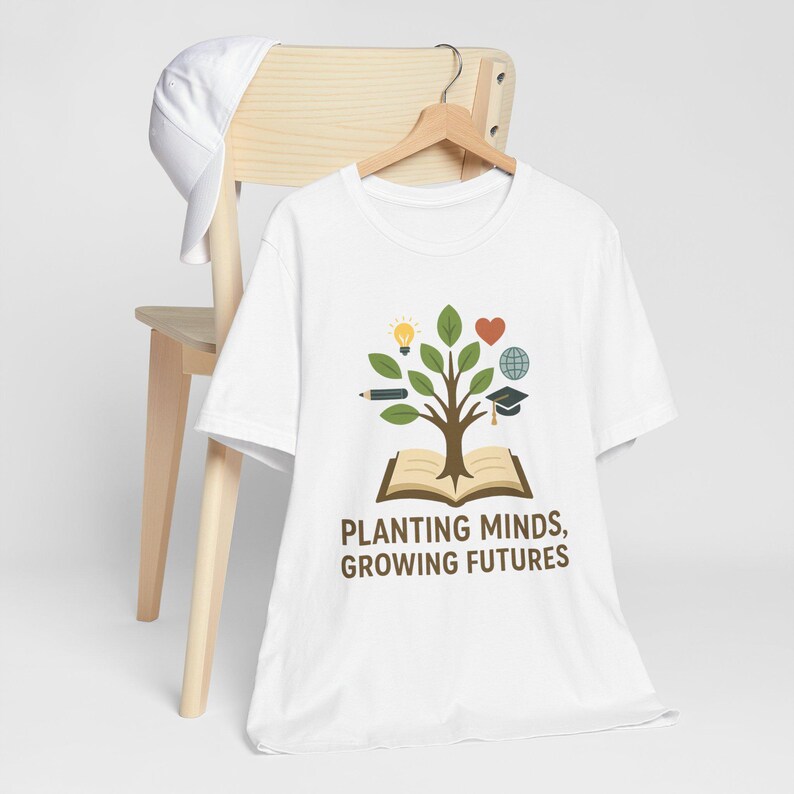 Camiseta para docentes "Sembrando Mentes, Cultivando Futuros" - Regalo inspirador para docentes - Camiseta educativa - Reconocimiento al docente - Moda para el aula imagen 5